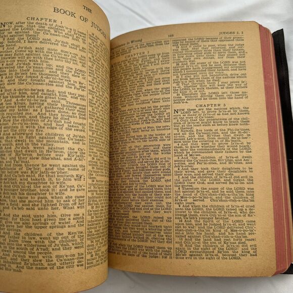 Holy Bible 1948 Inscription Red Letter Edition King James Self Pronouncing World - Picture 12 of 14